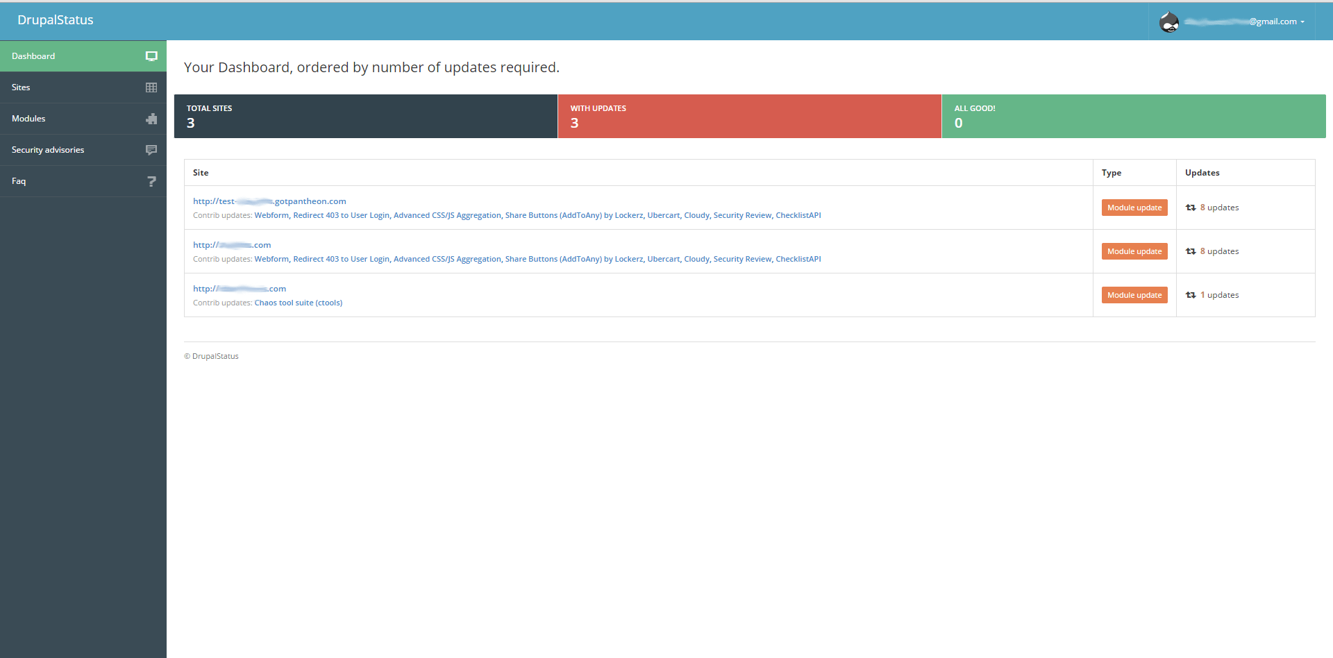 ‘Drupal Status Dashboard’