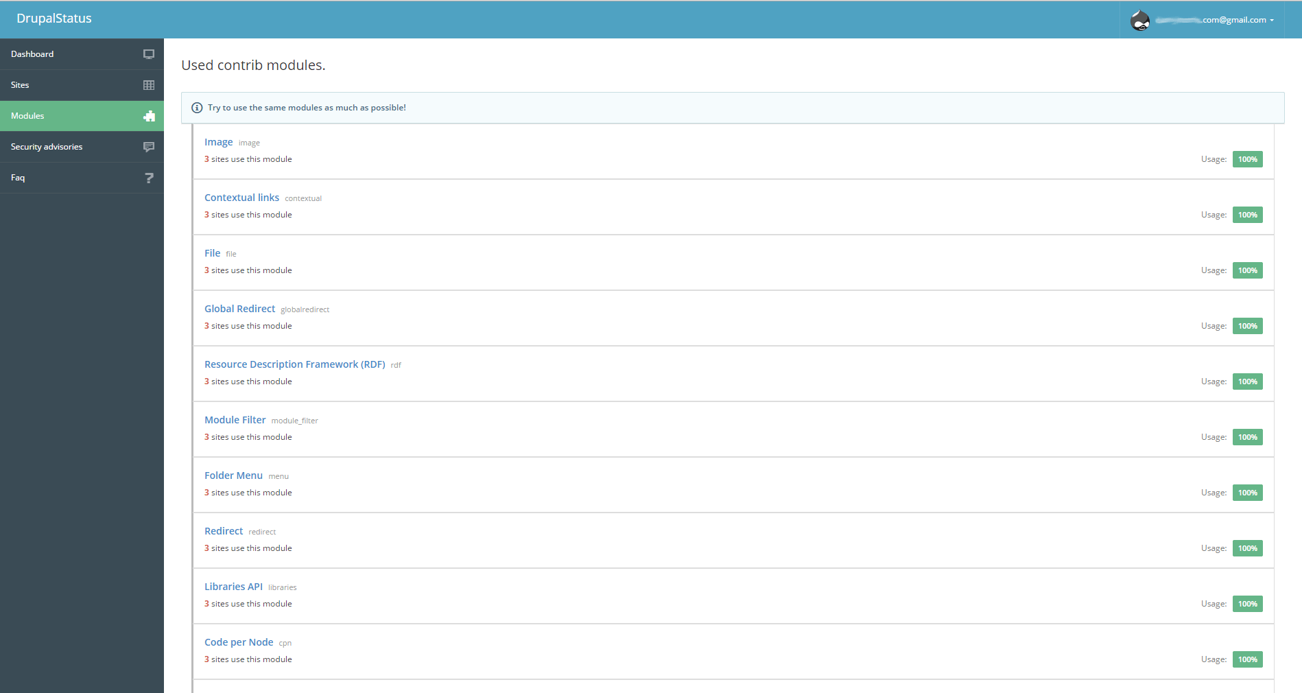 ‘Drupal Status Module’